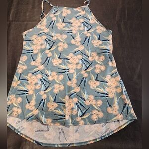 Floral Blue and Cream Dress